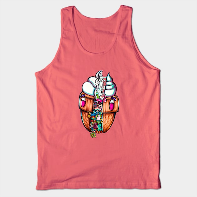 splitting ice cream Tank Top by its Doodles